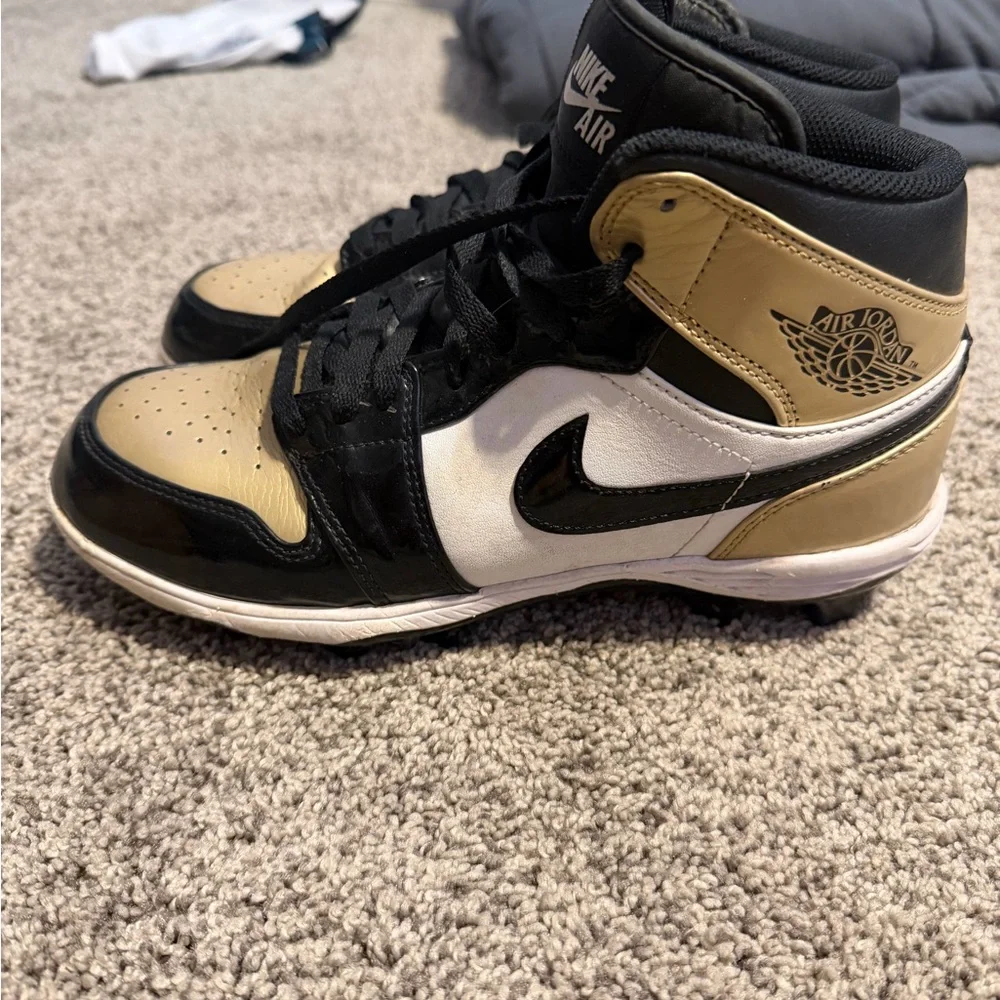 Nike Black and Gold High-Top Sneakers